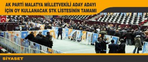 Ak Parti Malatya Milletvekili aday adayı için oy kulanacak STK listesinin tamamı