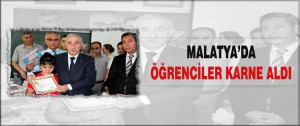 Malatya’da Öğrenciler Karne Aldı