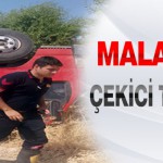 Malatya’da Çekici Takla Attı