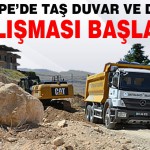 Hilaltepe’de Taş Duvar Ve Drenaj Çalışması Başladı