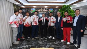Başkan Çınar, Kıck-Boks Erkek A Milli Takım Sporcularını Ağırladı