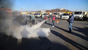 Battalgazi Belediyesi’nden Personeline Yangın Tatbikatı