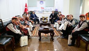 Başkan Taşkın, İl Şampiyonu Folklor Ekibini Ağırladı
