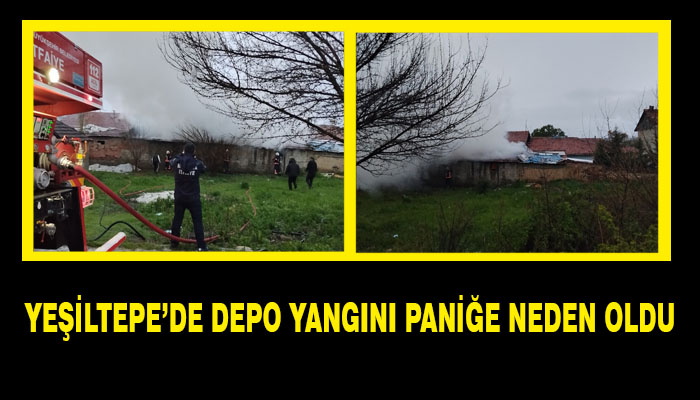 Yeşiltepe’de Depo Yangını Paniğe Neden Oldu