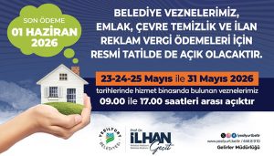 Yeşilyurt Belediyesi Vezneleri Vergi Ödemeleri İçin Resmi Tatilde Açık Olacak