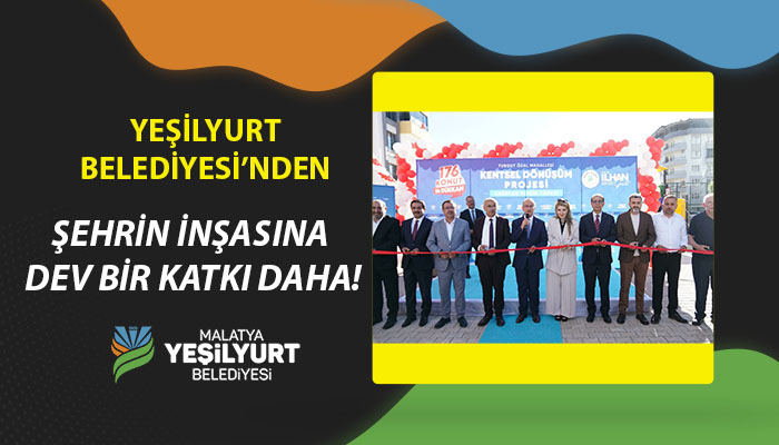 Yeşilyurt Belediyesi’nden Şehrin İnşasına Dev Bir Katkı Daha!