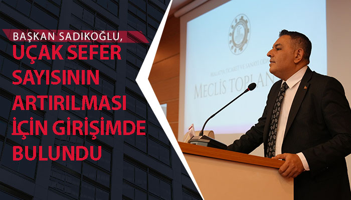 Başkan Sadıkoğlu, Uçak Sefer Sayısının Artırılması İçin Girişimde Bulundu