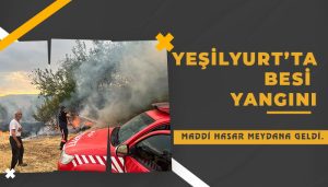 Yeşilyurt’ta Besi Yangını: Maddi Hasar Meydana Geldi.