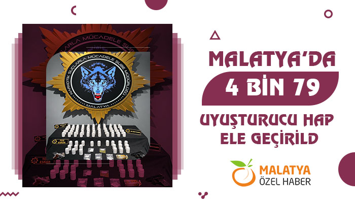 Malatya’da 4 Bin 79 Uyuşturucu Hap Ele Geçirild